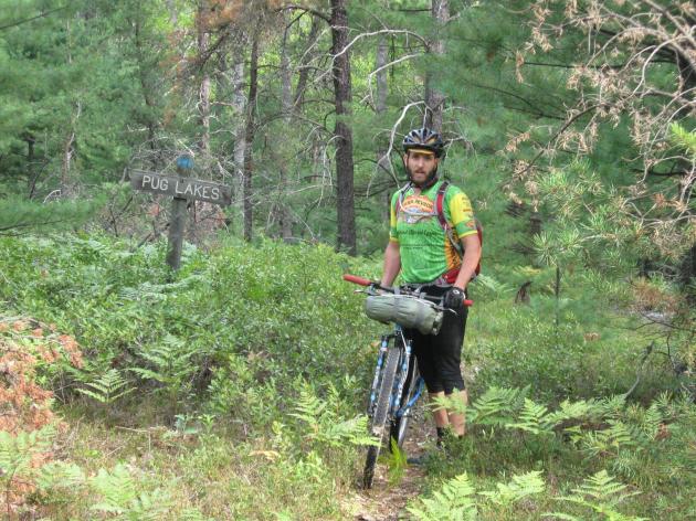 Brent at the top of the Pug Lakes climb