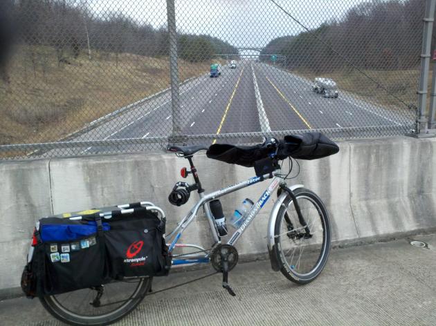 Overlooking the Ohio Turnpike on the Bike and Hike Trail