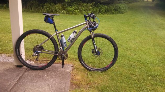 Salsa Fargo hardtail at Mohican State Park