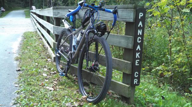 Towpath Trail bridge over Pancake Creek a mile north of the village of Clinton