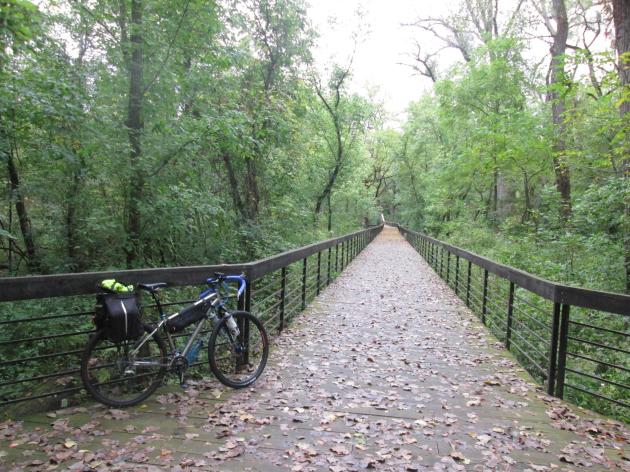 A boardwalk on the Alum Creek Trail northeast of Columbus, Ohio