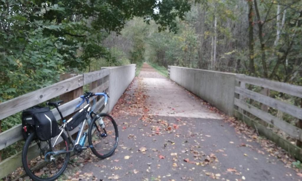 The start of the Heart of Ohio Trail in Centerburg, Ohio