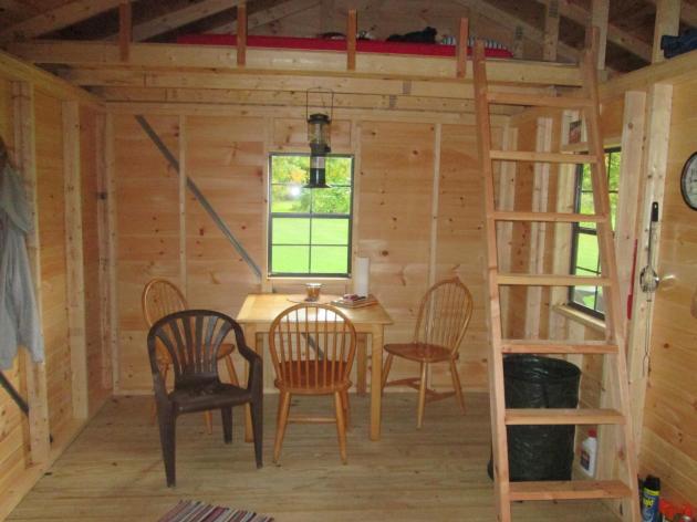 Main level view of the biker cabin on the Kokosing Gap Trail in Howard, Ohio