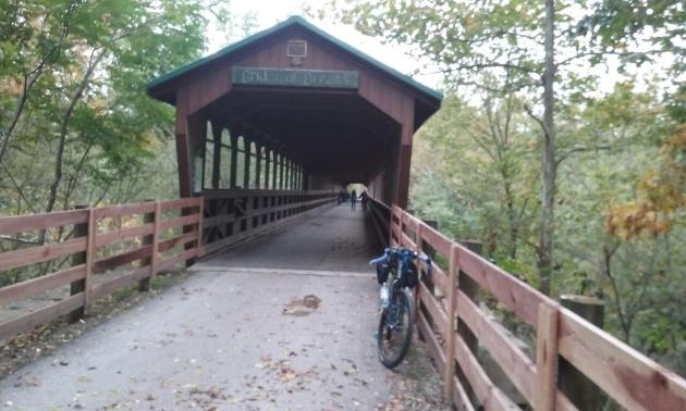 The Bridge of Dreams on the Mohican Valley Trail near Brinkhaven, Ohio