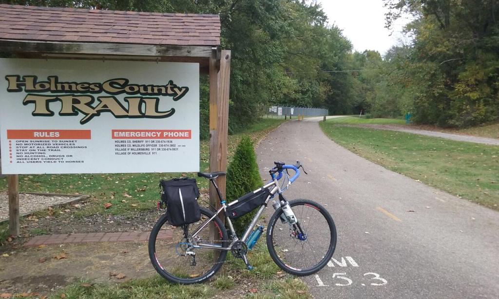 The beginning of the Holmes County Trail in Killbuck, Ohio