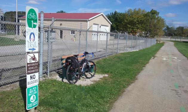 The western end of the Sippo Valley Trai in Dalton, Ohio