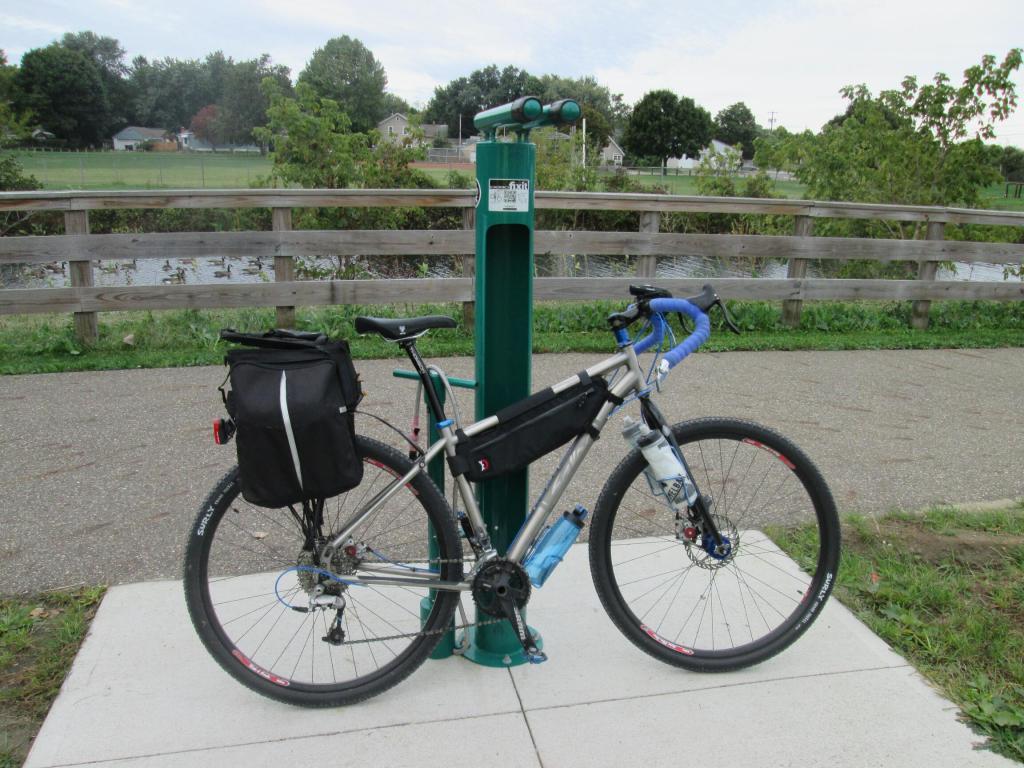 Bike repair station at the Wilbeth Road Trailhead on the Ohio & Erie Canal Towpath Trail