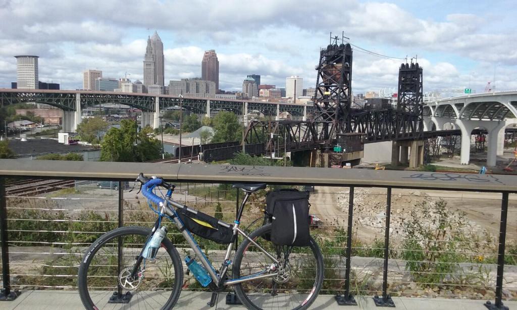 The view of downtown Cleveland, Ohio from the Abbey Avenue overlook